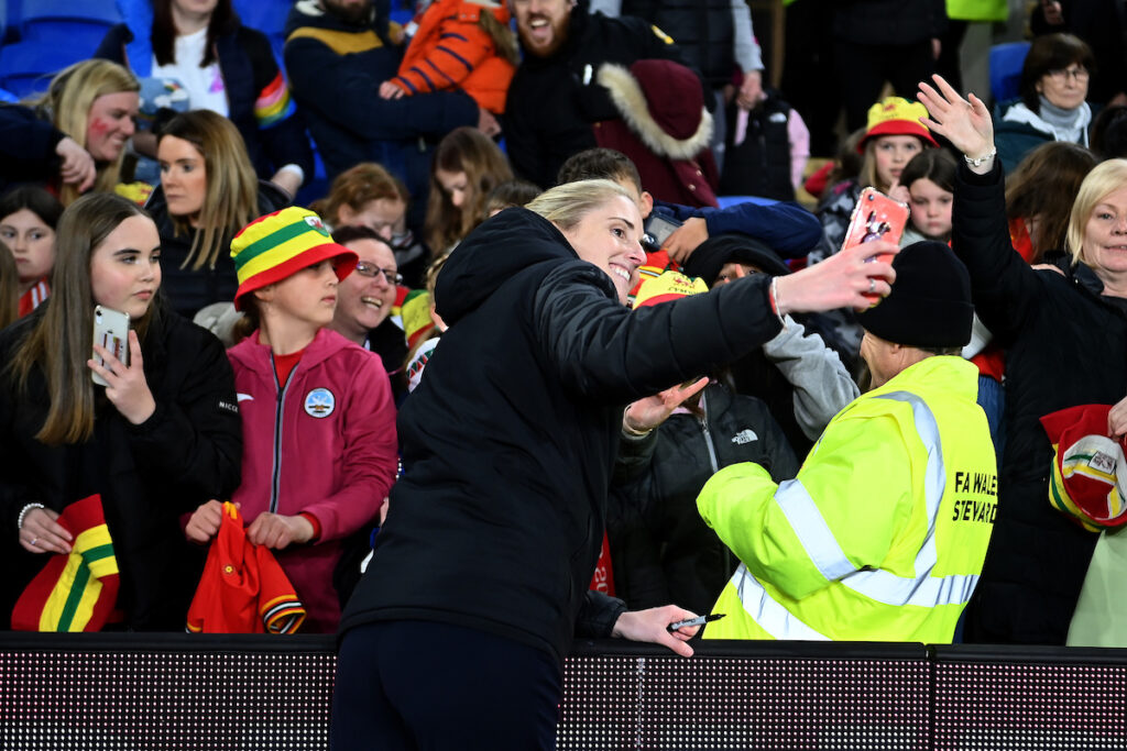 Wales' Womens National Team Manager Gemma Grainger during the International Friendly against Northern Ireland at Cardiff City Stadium
